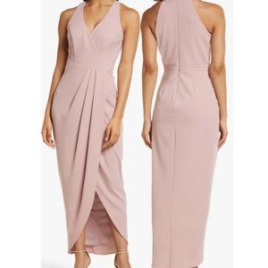 Nordstrom Womens Tulip Hem Sleeveless Blush Pink Gown
